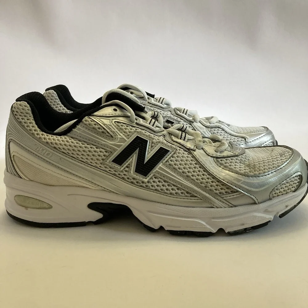 Mens Size 8 - New Balance 740 Shoes White/Metallic Silver/Black Sneakers U740NW2